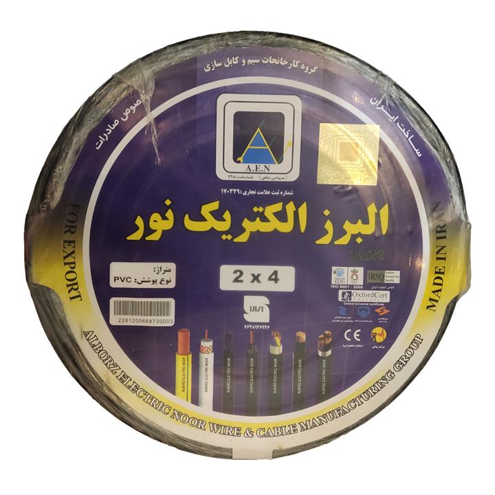 کابل برق افشان 2 در 4 البرز الکتریک نور مدل 24